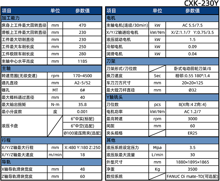 數(shù)控臥式車削中心參數(shù) 數(shù)控臥式車削中心參數(shù)